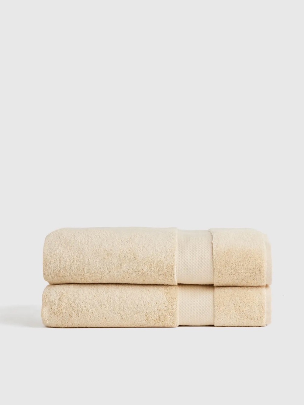 Quince Turkish Luxe Ultra Plush Bath Sheet (Set of 2) - Oversized - Color: Linen